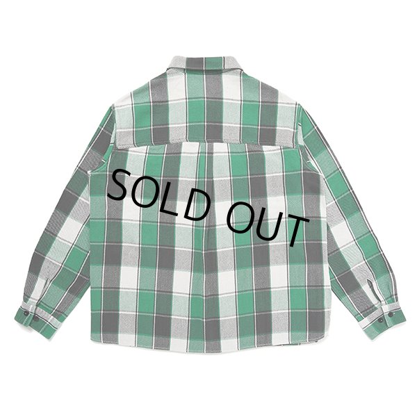 画像2: CHALLENGER/L/S BIG CHECK SHIRT（GREEN）［ビッグチェックシャツ-23秋冬］ (2)