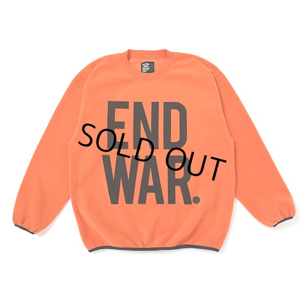 画像1: CHALLENGER/C/N END WAR FLEECE（ORANGE）［フリースクルーネック-23秋冬］ (1)