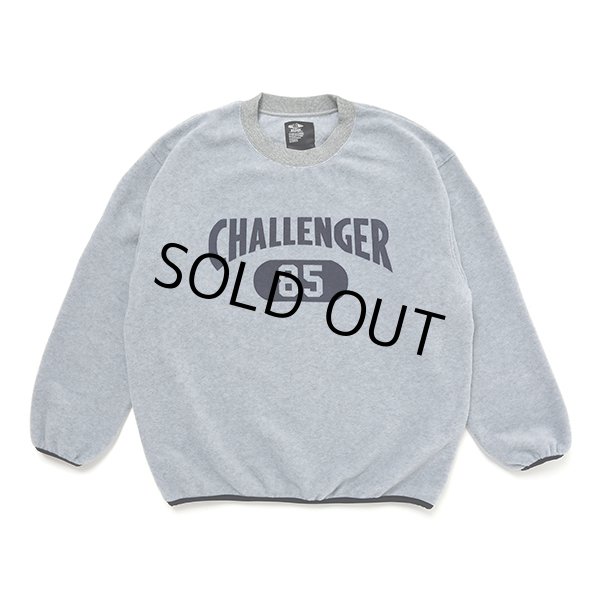 画像1: CHALLENGER/C/N COLLEGE FLEECE（GRAY）［フリースクルーネック-23秋冬］ (1)