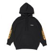 画像1: CHALLENGER/FLAMES HOODIE（BLACK）［プルオーバーパーカー-23秋冬］ (1)