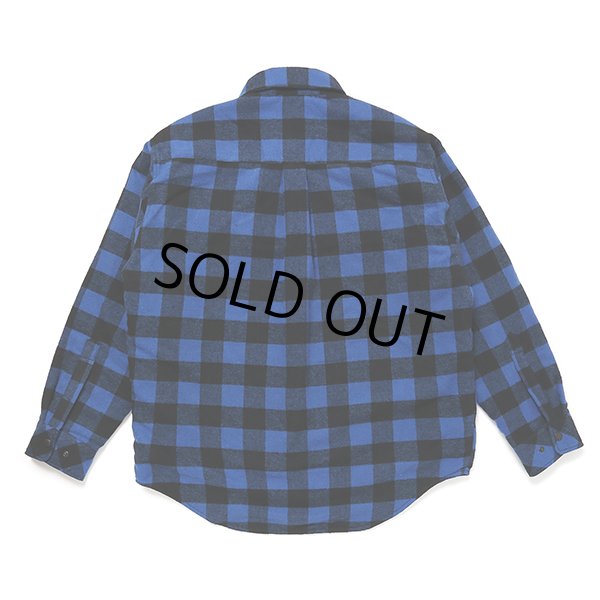 画像2: CHALLENGER/BUFFALO CHECK LINING SHIRT（NAVY/BLACK）［バッファローチェックライニングシャツ-23秋冬］ (2)