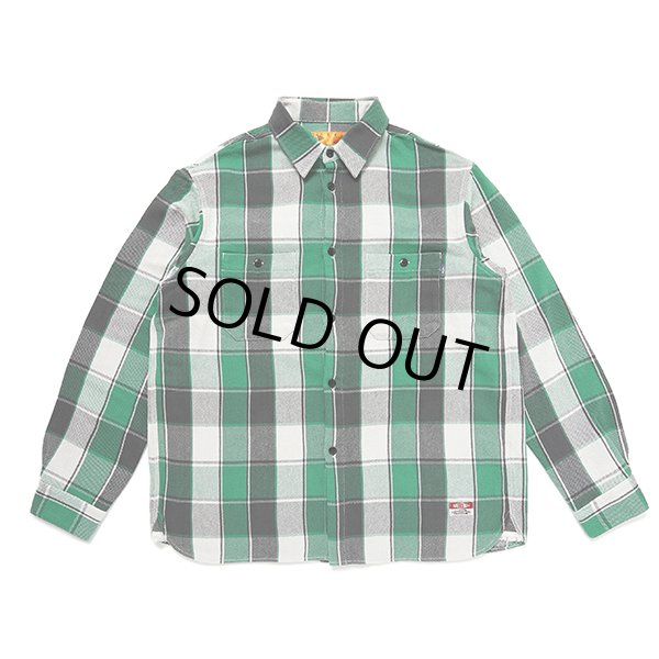 画像1: CHALLENGER/L/S BIG CHECK SHIRT（GREEN）［ビッグチェックシャツ-23秋冬］ (1)