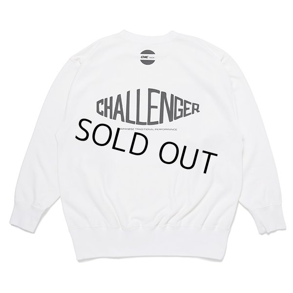 画像1: CHALLENGER/CMC TECH C/N SWEAT（WHITE）［クルーネックスウェット-23秋冬］ (1)