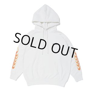 画像: CHALLENGER/FLAMES HOODIE（WHITE）［プルオーバーパーカー-23秋冬］