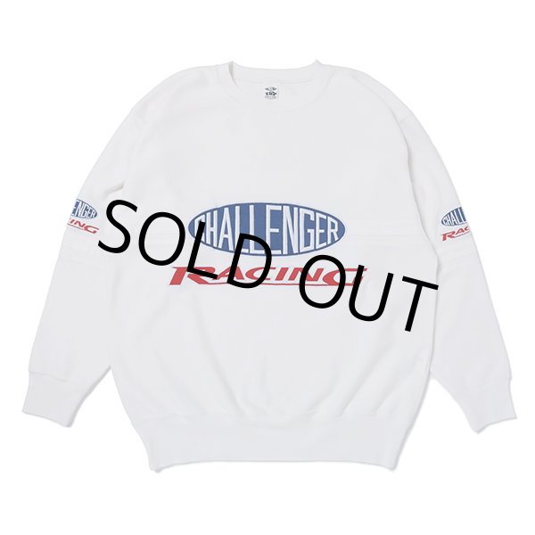 画像1: CHALLENGER/CMC RACING SWEAT（WHITE）［クルーネックスウェット-23秋冬］ (1)