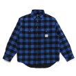 画像1: CHALLENGER/BUFFALO CHECK LINING SHIRT（NAVY/BLACK）［バッファローチェックライニングシャツ-23秋冬］ (1)