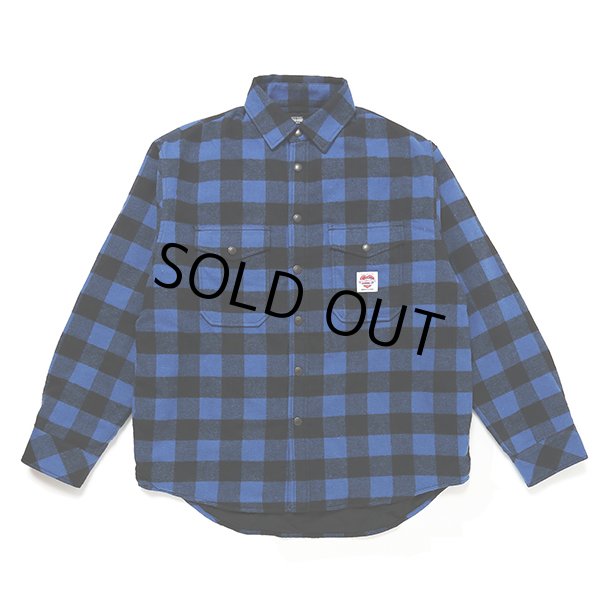 画像1: CHALLENGER/BUFFALO CHECK LINING SHIRT（NAVY/BLACK）［バッファローチェックライニングシャツ-23秋冬］ (1)