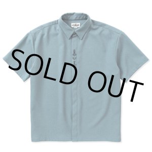 画像: CALEE/Embroidery fly front S/S shirt（Lt.Blue）［フライフロントシャツ-23春夏］