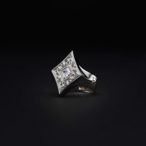 画像: ANTIDOTE BUYERS CLUB/Engraved Diamond Ring（Silver）
