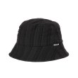 画像1: COOTIE PRODUCTIONS/Stripe Sucker Cloth Bucket Hat（Black）［ストライプサッカーバケットハット-23春夏］ (1)