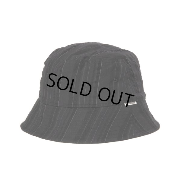 画像1: COOTIE PRODUCTIONS/Stripe Sucker Cloth Bucket Hat（Black）［ストライプサッカーバケットハット-23春夏］ (1)