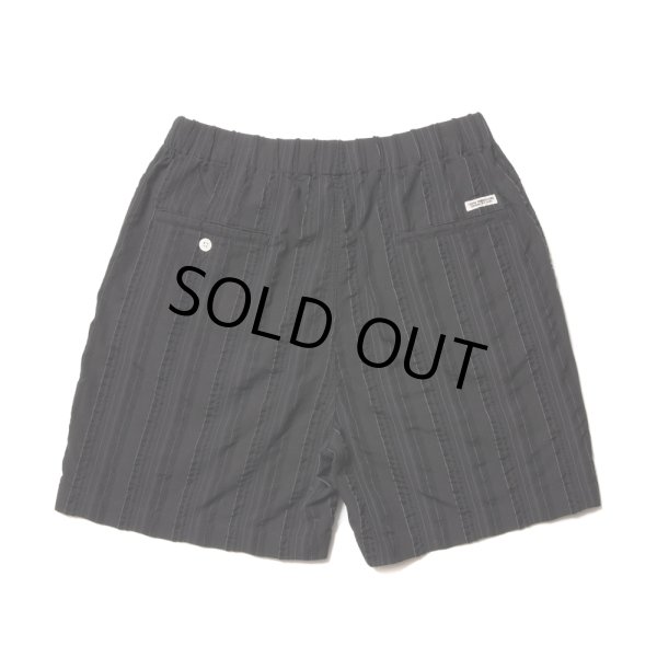 画像2: COOTIE PRODUCTIONS/Stripe Sucker Cloth 2 Tuck Easy Shorts（Black）［ストライプサッカーツータックショーツ-23春夏］ (2)