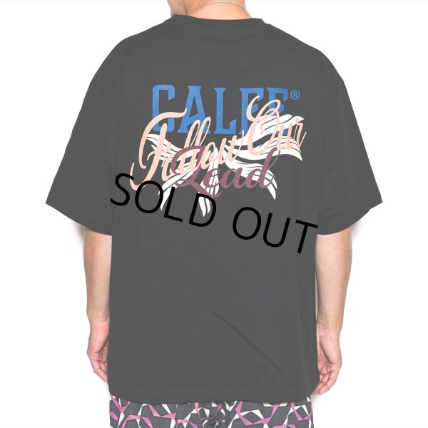 画像4: CALEE/Drop shoulder CALEE FOL logo t-shirt（Black） 【50%OFF】［ドロップショルダーT-23春夏］ (4)