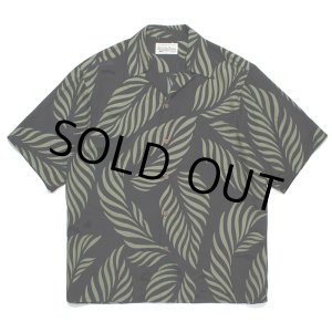 画像: WACKO MARIA/LEAF HAWAIIAN SHIRT（BLACK/GREEN）［リーフハワイアンシャツ-23春夏］