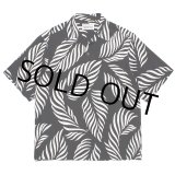 画像: WACKO MARIA/LEAF HAWAIIAN SHIRT（BLACK/WHITE）［リーフハワイアンシャツ-23春夏］