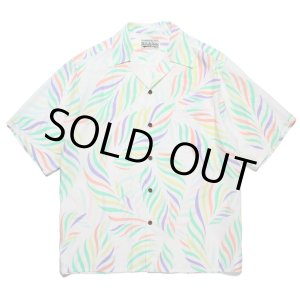 画像: WACKO MARIA/LEAF HAWAIIAN SHIRT（WHITE）［リーフハワイアンシャツ-23春夏］