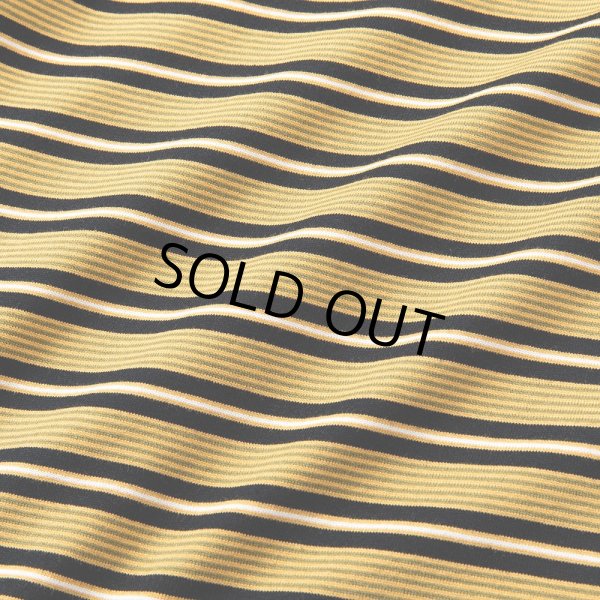 画像3: CALEE/Drop shoulder narrow pitch border S/S cutsew（Black/Mustard） 【40%OFF】［ドロップショルダーボーダーT-23春夏］ (3)