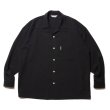 画像1: COOTIE PRODUCTIONS/T/W Sucker Open Collar L/S Shirt（Black）［T/Wサッカーオープンカラーシャツ-23春夏］ (1)