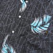 画像3: CALEE/Allover feather pattern amunzen cloth S/S shirt（Black） 【50%OFF】［フェザーオープンカラーシャツ-23春夏］ (3)