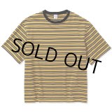 画像: CALEE/Drop shoulder narrow pitch border S/S cutsew（Black/Mustard） 【40%OFF】［ドロップショルダーボーダーT-23春夏］