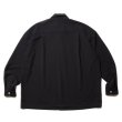 画像2: COOTIE PRODUCTIONS/T/W Sucker Open Collar L/S Shirt（Black）［T/Wサッカーオープンカラーシャツ-23春夏］ (2)