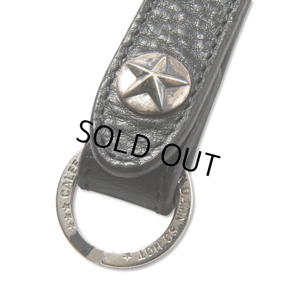 画像2: CALEE/Silver star concho leather key ring（Black）［レザーキーリング-23春夏］ (2)