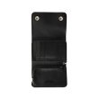 画像4: CALEE/SILVER STAR CONCHO FLAP LEATHER HALF WALLET（BLACK）［レザーハーフウォレット-24秋冬］ (4)