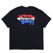 画像1: PORKCHOP/THREE TONE ROUNDED TEE（BLACK）［プリントT-23春夏］ (1)