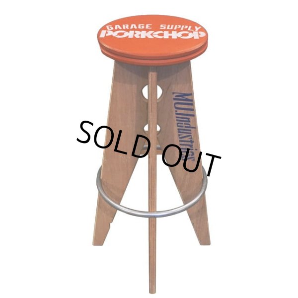 画像1: PORKCHOP/PORK STOOL（Large/RED）［木製スツール"Large"-23春夏］ (1)