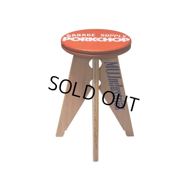 画像1: PORKCHOP/PORK STOOL（Small/RED）［木製スツール"Small"-23春夏］ (1)