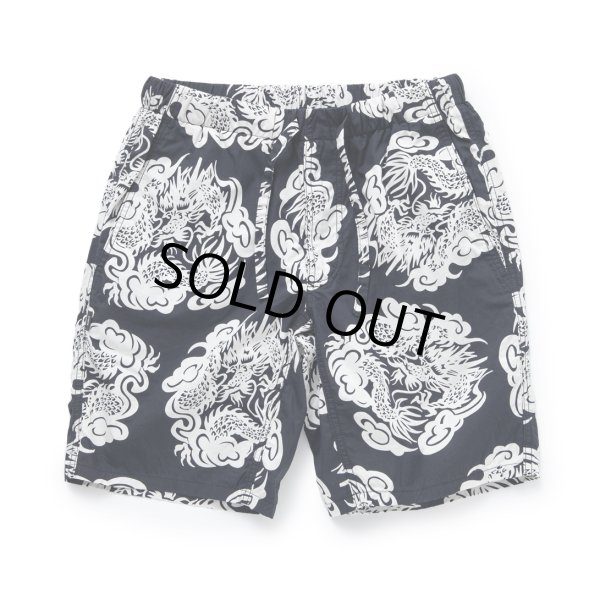 画像1: 【40%OFF】RATS/ZIP COTTON SHORTS PRINT（BLACK）［ジップコットンショーツ-23春夏］ (1)
