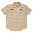 画像1: PORKCHOP/ROUNDED WAPPEN WORK SHIRT（BEIGE）［ワッペンワークシャツ-23春夏］ (1)