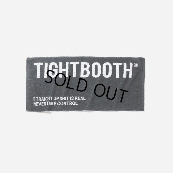 画像1: TIGHTBOOTH/LOGO FACE TOWEL（Black）［フェイスタオル-23夏］ (1)