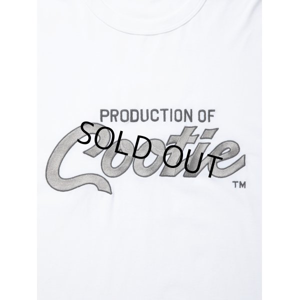 画像2: COOTIE PRODUCTIONS/Embroidery Oversized S/S Tee（PRODUCTION OF COOTIE）（Off White）［オーバーサイズT-23秋冬］ (2)