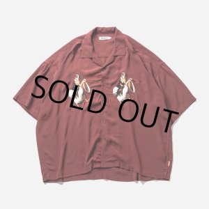 画像: TIGHTBOOTH/PELICAN ALOHA（Burgundy） 【40%OFF】［ペリカンアロハ-23夏］