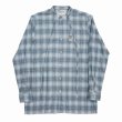 画像1: DAIRIKU/Ribbon Tie Check Shirt（Aqua） 【30%OFF】［リボンタイチェックシャツ-23秋冬］ (1)