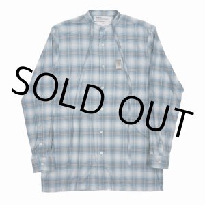 画像: DAIRIKU/Ribbon Tie Check Shirt（Aqua） 【30%OFF】［リボンタイチェックシャツ-23秋冬］
