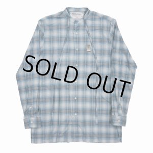 画像: DAIRIKU/Ribbon Tie Check Shirt（Aqua） 【30%OFF】［リボンタイチェックシャツ-23秋冬］