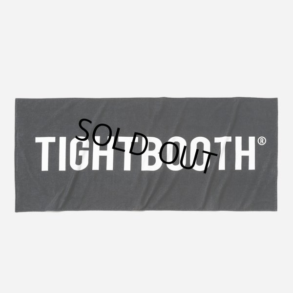 画像1: TIGHTBOOTH/LOGO BEACH TOWEL（Black） 【20%OFF】［ビーチタオル-23夏］ (1)