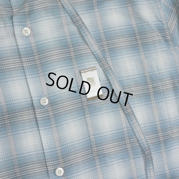 DAIRIKU/Ribbon Tie Check Shirt（Aqua） 【30%OFF