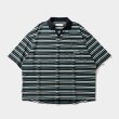 画像1: TIGHTBOOTH/BORDER OPEN POLO（Black） 【40%OFF】［ボーダーオープンポロ-23夏］ (1)