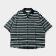 画像1: TIGHTBOOTH/BORDER OPEN POLO（Black） 【30%OFF】［ボーダーオープンポロ-23夏］ (1)