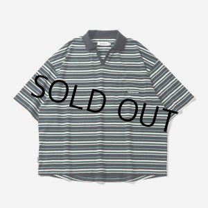画像: TIGHTBOOTH/BORDER OPEN POLO（Black） 【40%OFF】［ボーダーオープンポロ-23夏］