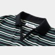 画像2: TIGHTBOOTH/BORDER OPEN POLO（Black） 【40%OFF】［ボーダーオープンポロ-23夏］ (2)