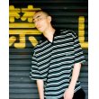 画像9: TIGHTBOOTH/BORDER OPEN POLO（Black） 【40%OFF】［ボーダーオープンポロ-23夏］ (9)