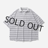 画像: TIGHTBOOTH/BORDER OPEN POLO（Gray） 【40%OFF】［ボーダーオープンポロ-23夏］