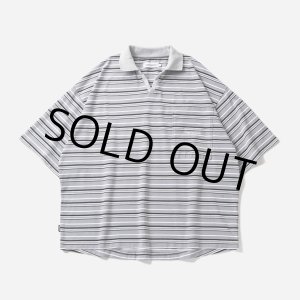 画像: TIGHTBOOTH/BORDER OPEN POLO（Gray） 【40%OFF】［ボーダーオープンポロ-23夏］
