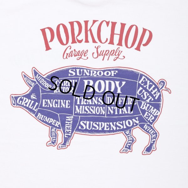 画像3: PORKCHOP/PORK BACK TEE（WHITE）［プリントT-23春夏］ (3)