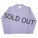 画像: 【40%OFF】DAIRIKU/Fulling Damage Tite Polo Knit（Purple）［ダメージポロニット-23秋冬］
