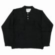 画像1: DAIRIKU/Fulling Damage Tite Polo Knit（Black） 【30%OFF】［ダメージポロニット-23秋冬］ (1)